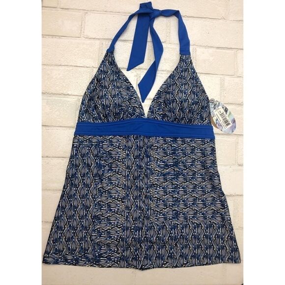 NWT Prana Lahari Tankini Top Blue Seashell XS - Picture 1 of 7